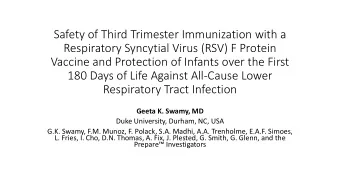 Safety of Third Trimester Immunization with a  Respiratory Syncytial Virus (RSV) F Protein  Vaccine