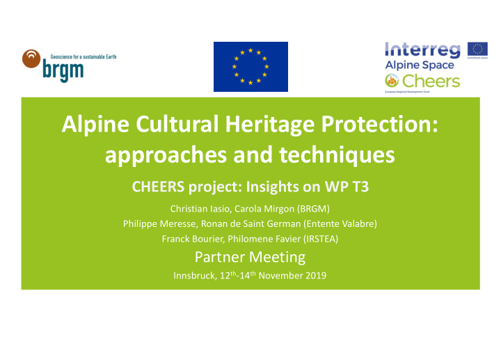 alpine cultural heritage protection approaches and