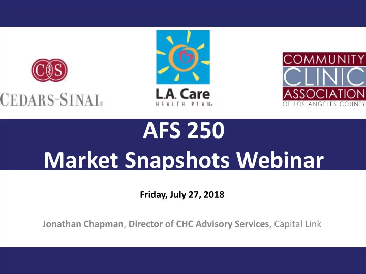 afs 250 market snapshots webinar