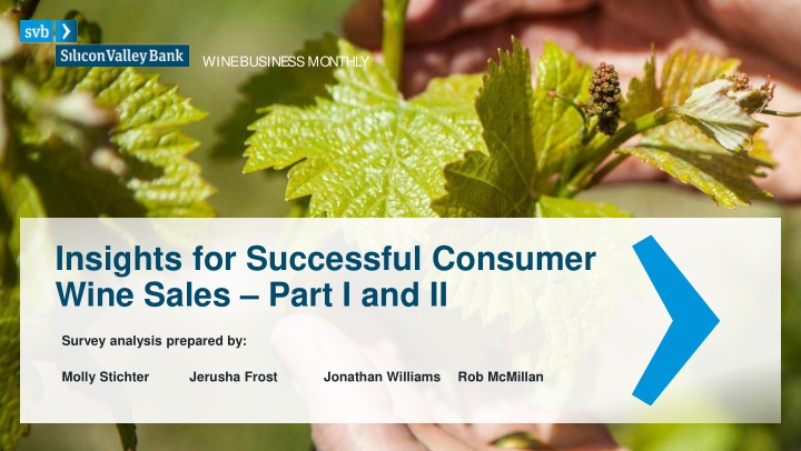 insights for successful consumer wine sales part i and ii