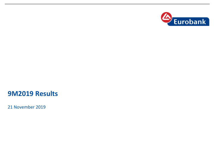 9m2019 results