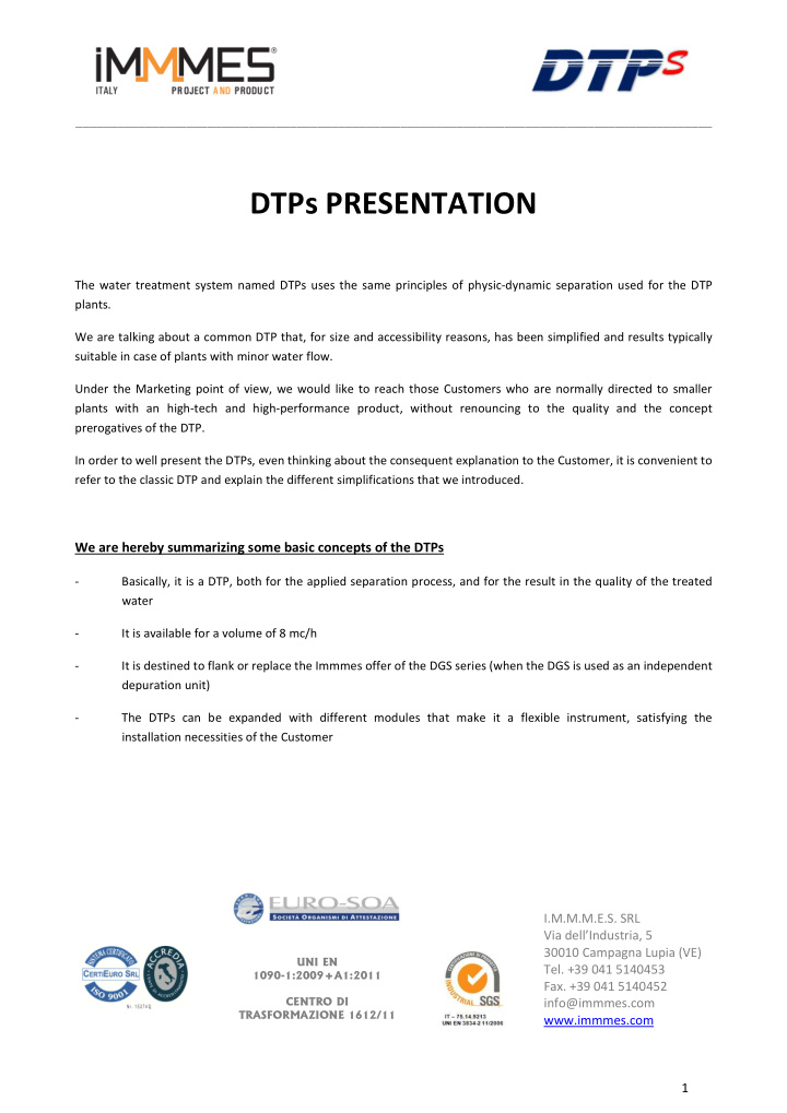 dtps presentation