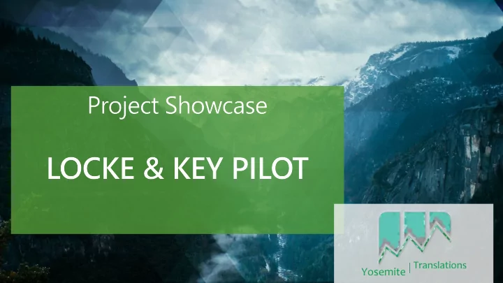 agenda we are yosemite translations llp