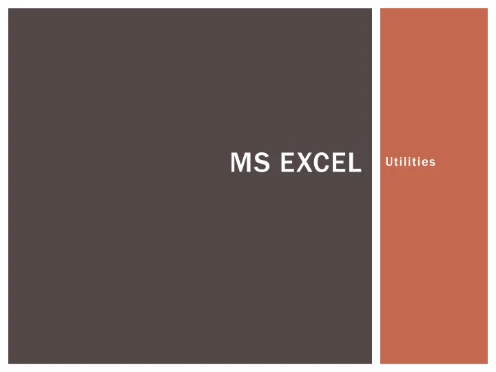 ms excel