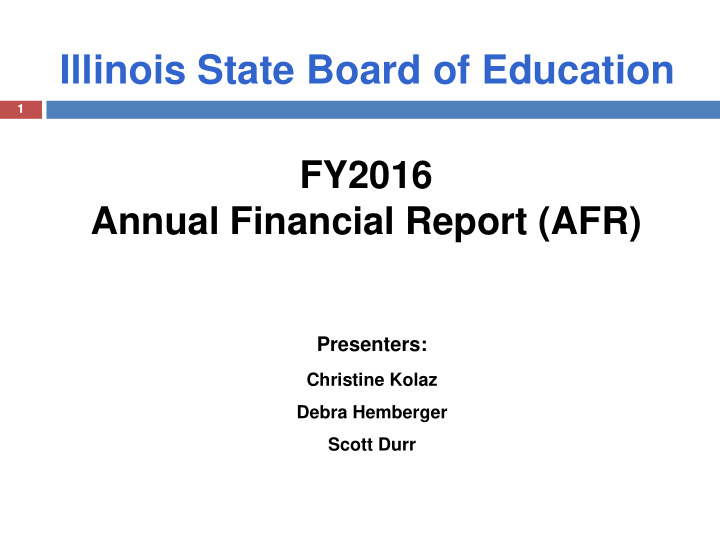 1 illinois state board of education