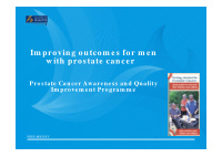 im proving outcom es for m en with prostate cancer