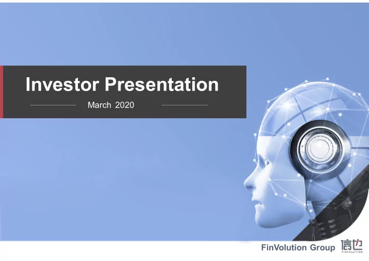investor presentation