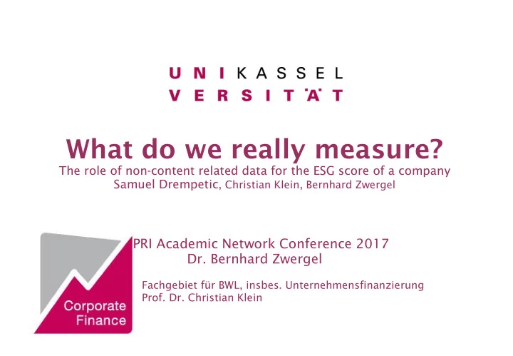 what do we really measure