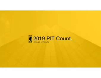 2019 PIT Count.  Analysis of Results  JANUARY  JANUARY  2018  2016  560  785  697  480  JANUARY