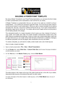 building a power point template