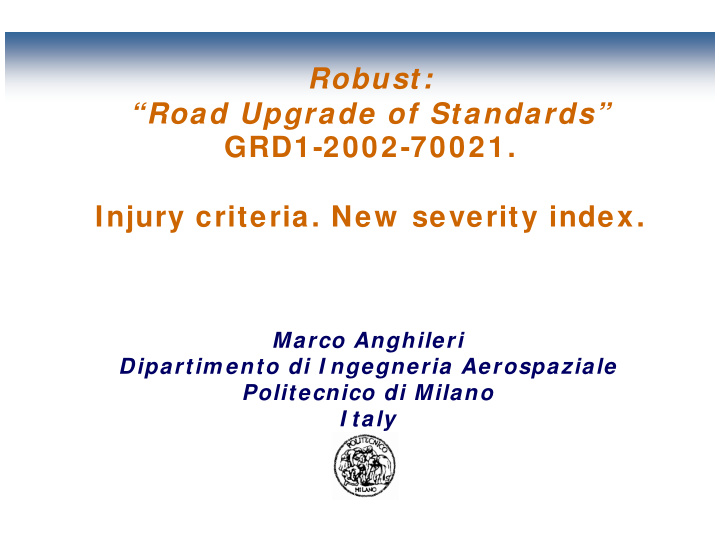 robust road upgrade of standards grd1 2002 70021 injury
