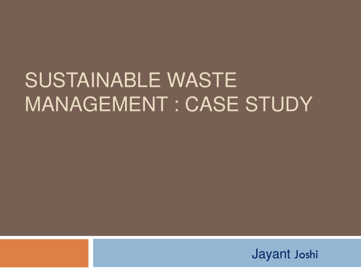 sustainable waste management case study