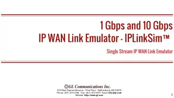 1 Gbps and 10 Gbps IP WAN Link Emulator - IPLinkSim   Single Stream IP WAN Link Emulator  818