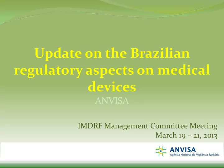 regulatory aspects on medical