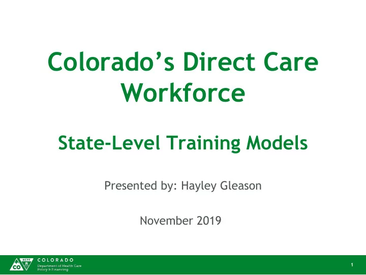 colorado s direct care