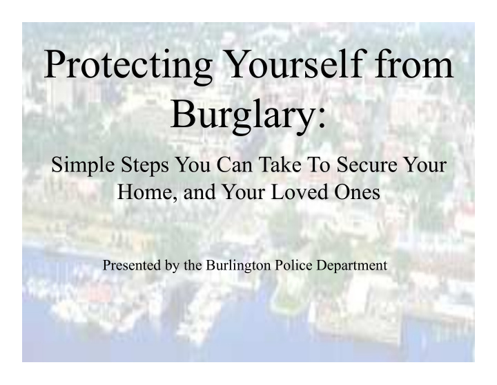 protecting yourself from burglary