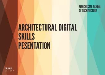 ARCHITECTURAL DIGITAL  SKILLS  PESENTATION  SOL &amp; ALEX  20.11.2019  01  Photoshop  Exercise: