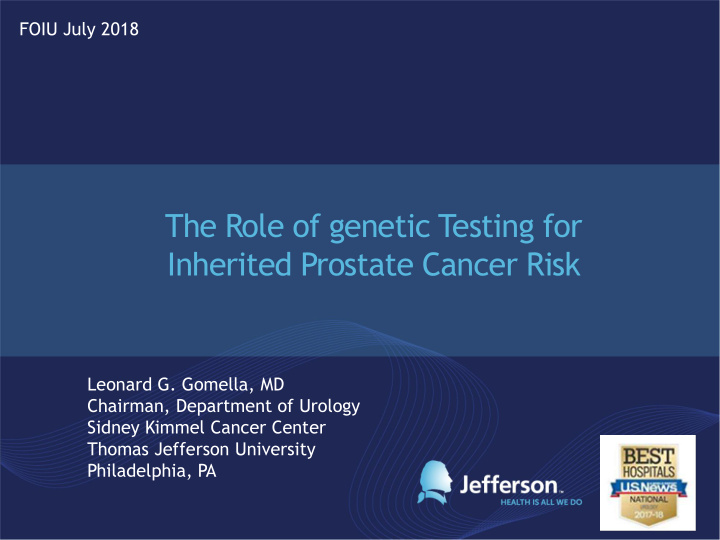 inherited prostate cancer risk