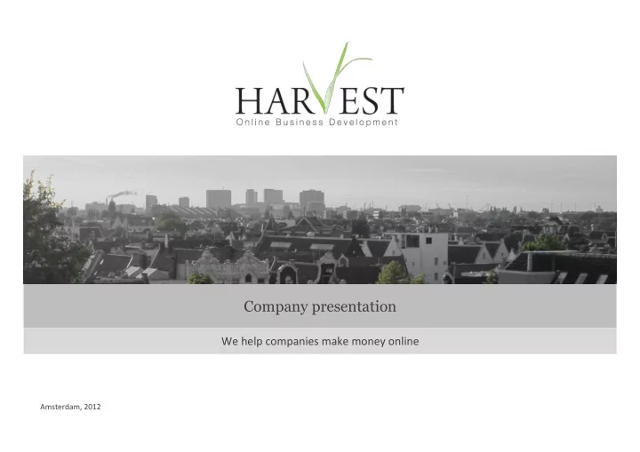 company presentation