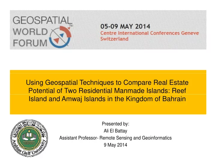 using geospatial techniques to compare real estate