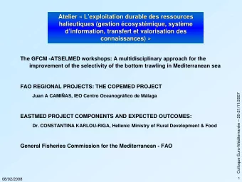 Atelier  Lexploitation durable des ressources  Lexploitation durable des ressources