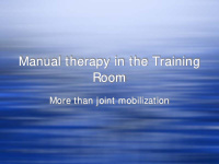 manual therapy in the training room
