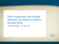how acupuncture and oriental medicine can help you build