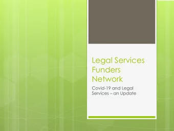 Legal Services  Funders  Network  Covid-19 and Legal  Services  an Update  Vulnerable clients