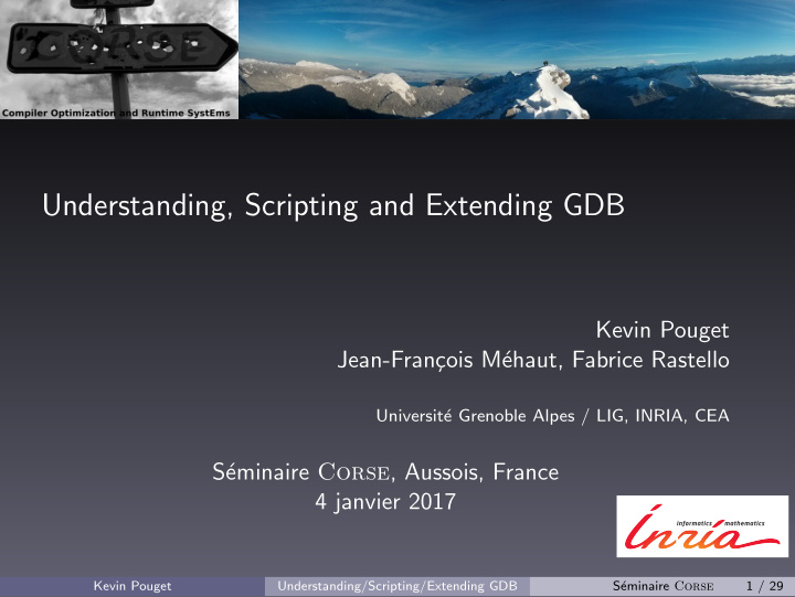 understanding scripting and extending gdb