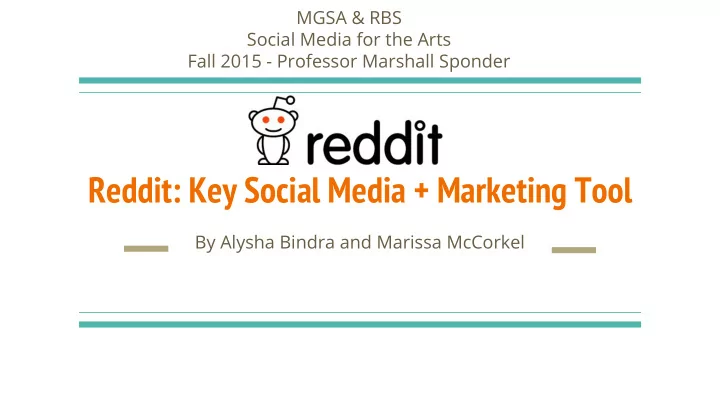 reddit key social media marketing tool