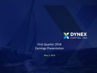 First Quarter 2018  Earnings Presentation  May 2, 2018  Safe Harbor Statement  NOTE:  This