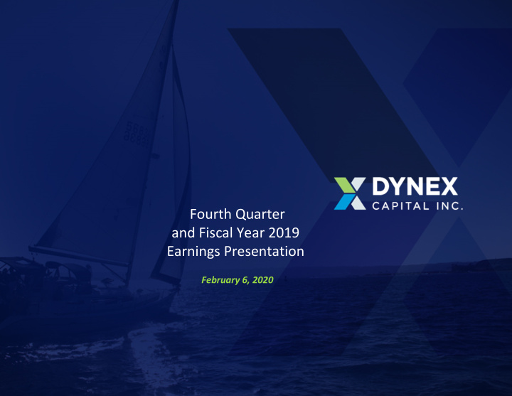 fourth quarter and fiscal year 2019 earnings presentation