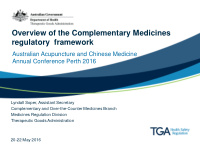 overview of the complementary medicines regulatory