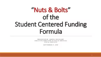 Nut  uts &amp;  &amp; Bol  olts    of  of t  the  he  Stud  uden  ent C  Cen  entered  ed