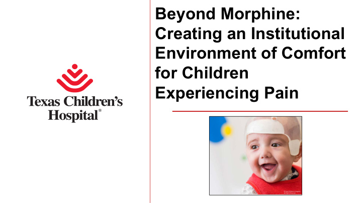beyond morphine creating an institutional environment of