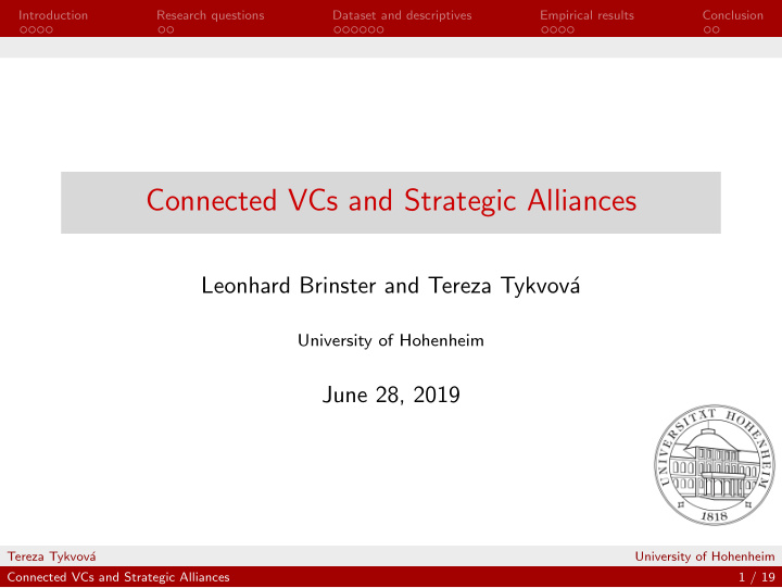 connected vcs and strategic alliances