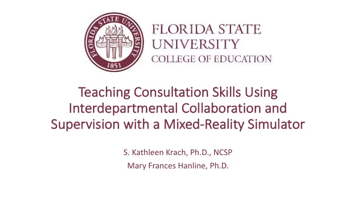 teach ching consultation skills using in inter erdep