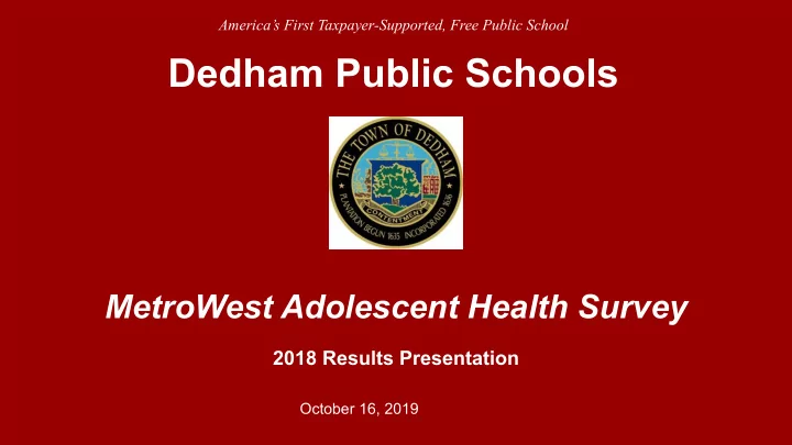 dedham public schools