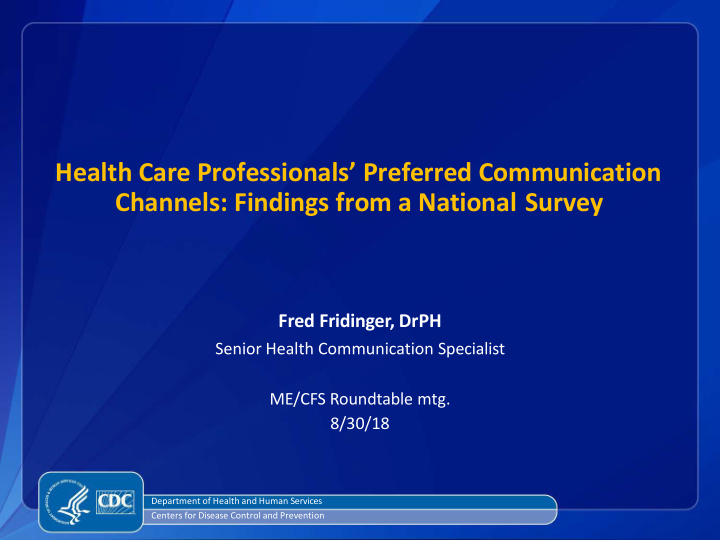 health care professionals preferred communication