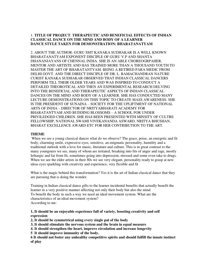 1 title of project therapeutic and beneficial effects of