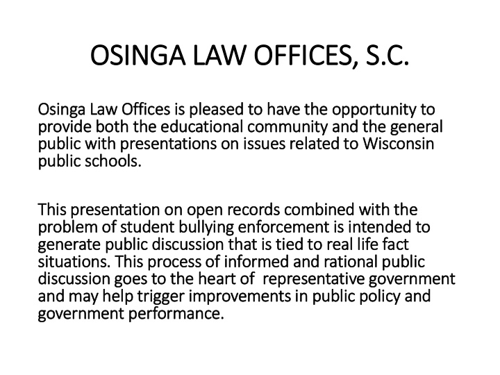 osinga law offices s c