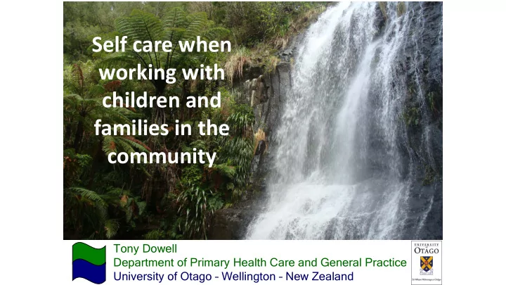 hot topics in mental self care when health care working