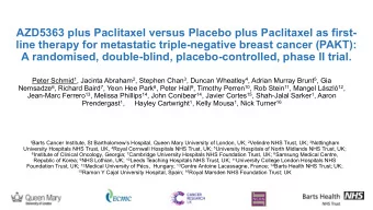 AZD5363 plus Paclitaxel versus Placebo plus Paclitaxel as first-  line therapy for metastatic