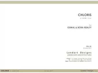 CHLORIS  at  BANER , Pune.  For  OSWAL &amp; BORA REALTY  CD  01  03 May 2017  L a n d a r t    D e
