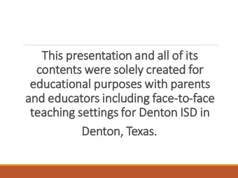 con  ontents were sol  olely cr  created for  ed  educational purposes wit  ith parents  and