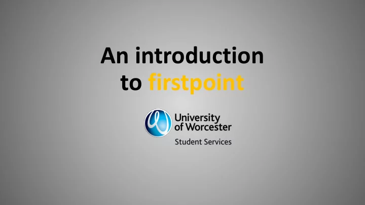 to firstpoint