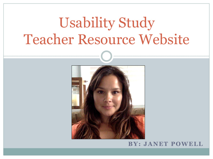 usability study teacher resource website
