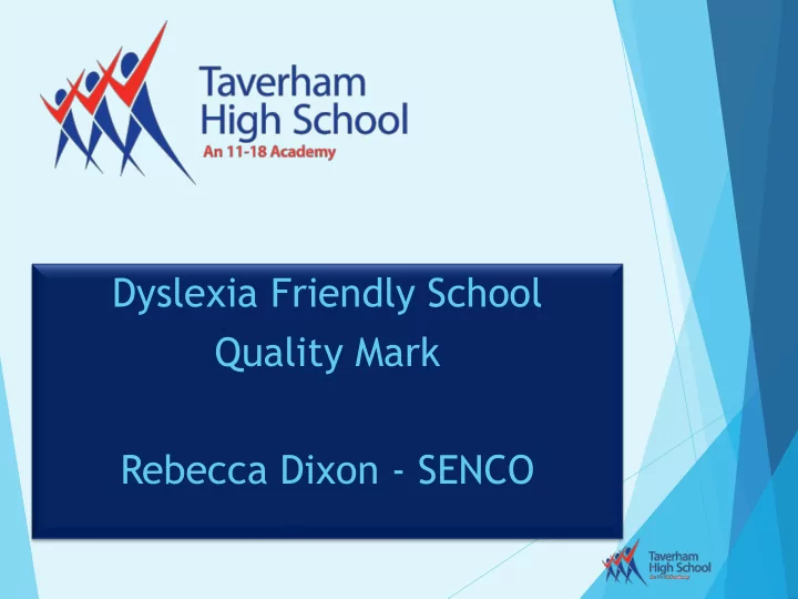 quality mark rebecca dixon senco why undertake the
