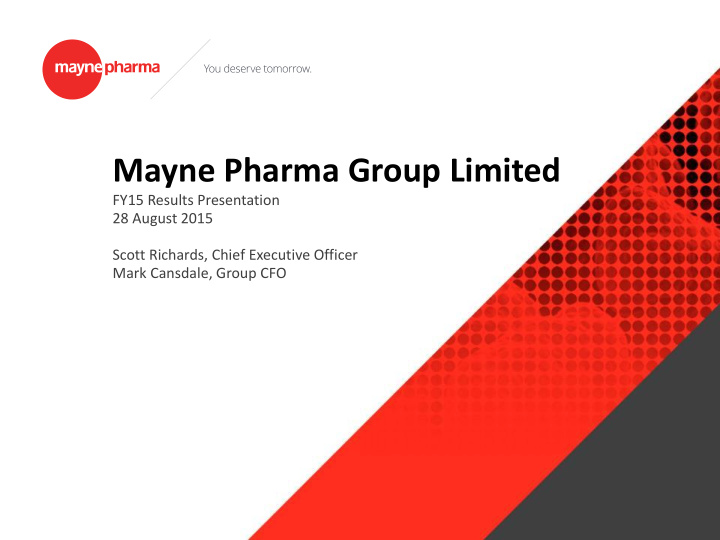 mayne pharma group limited