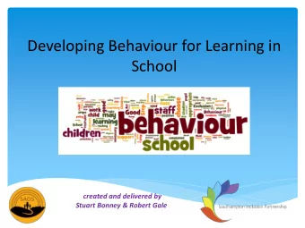 School  created and delivered by  Stuart Bonney &amp; Robert Gale  Who are we and what do we do?